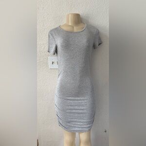 Anistar bodycon sexy long casual summer Stylish Gray Midi Dress